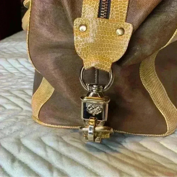 Rebecca Minkoff Satchel. Two Toned. Leather Tan and Brown color. - Picture 13 of 14